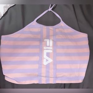 Fila Brinley Halter Tank Pastel Lilac/Pink stripes
